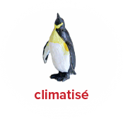 Pictogramme avec l’inscription « climatisé » et un pingouin